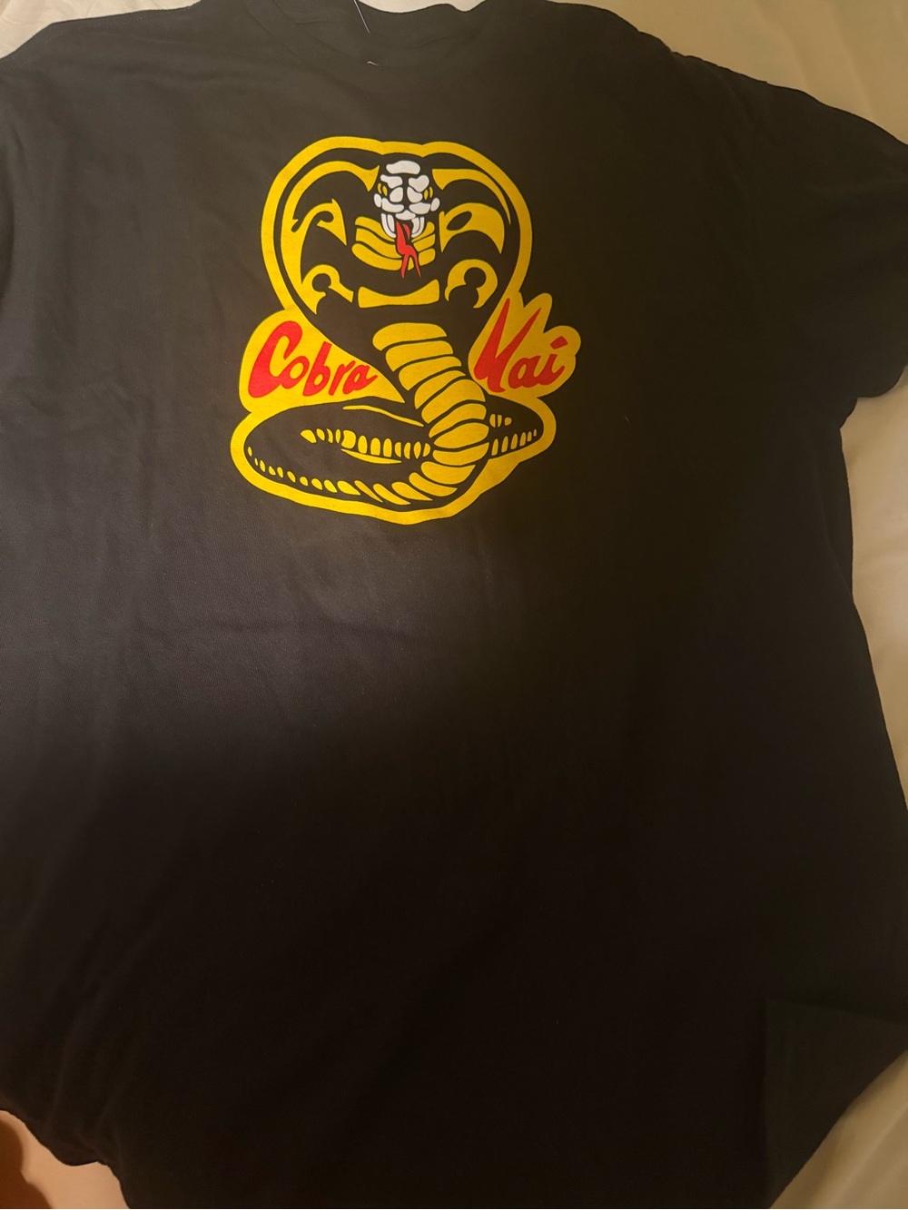 Ripple Junction Black Tee with Yellow and Red Cobra Mai Graphic (#0036)